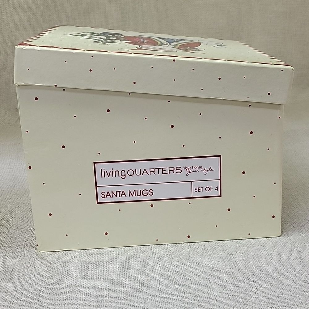 3 Living Quarters Santa Mugs 5"Tall 3.5" Wide with original box - Picture 8 of 9